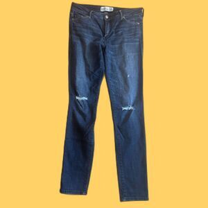 Abercrombie & Fitch Womens Super Skinny Jeans Ripped Knees Distressed